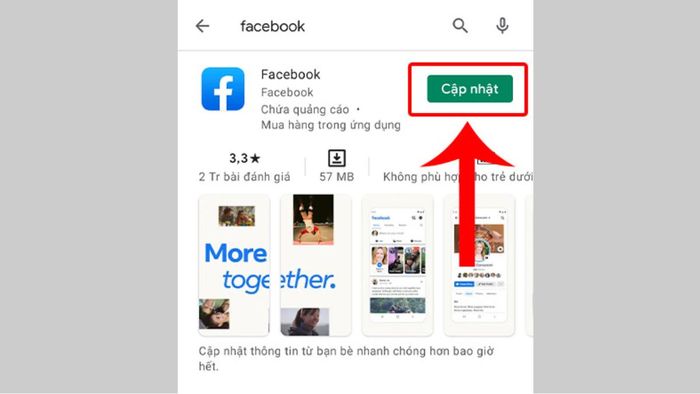 Cập nhật Facebook trên Android thủ công - bước 3