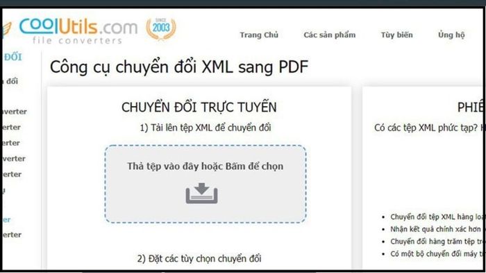 Hướng dẫn chuyển file XML sang PDF bằng Coolutils – Bước 1