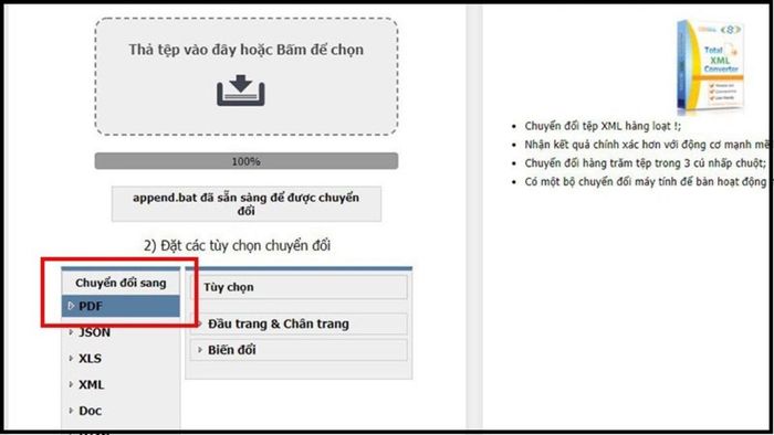Hướng dẫn chuyển đổi từ file XML sang PDF bằng Coolutils - Bước 3