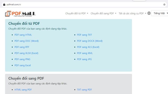 Hướng dẫn chuyển đổi file XML sang PDF với PDF Mall, bước đầu tiên