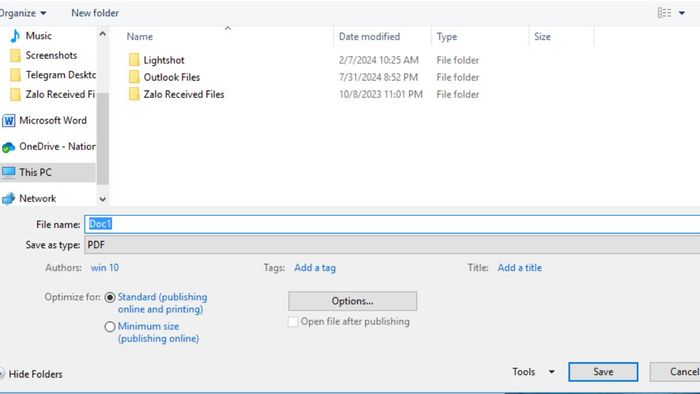 Hướng dẫn chuyển đổi file XML sang PDF bằng Microsoft Print – Bước 3