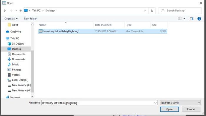 Hướng dẫn chuyển đổi file XML sang PDF bằng iTaxViewer – Bước 2