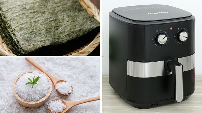 Nguyên liệu để làm rong biển sấy bằng nồi chiên không dầu