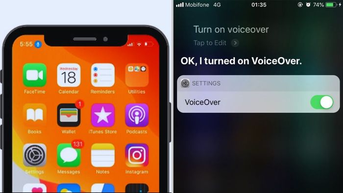 Cách tắt VoiceOver trên iPhone khi tắt màn hình bằng Siri