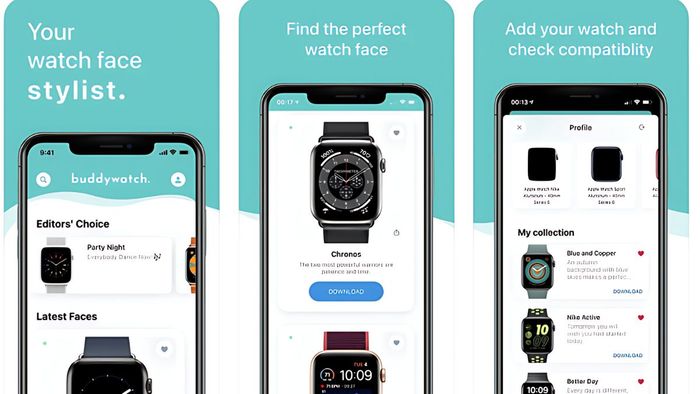 Ứng dụng Buddywatch để tải hình nền cho Apple Watch