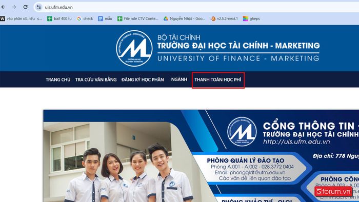 Thanh toán học phí UFM online