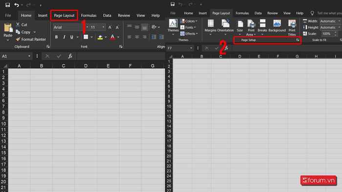 Bước 1: Thiết lập thông số trang để khắc phục lỗi in không hết trang trong Excel
