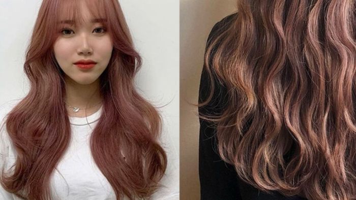 Nhuộm tóc màu nâu đỏ khói