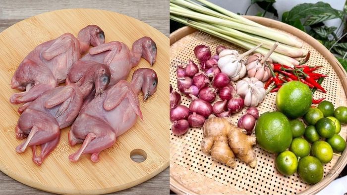 Nguyên liệu để làm chim cút nướng