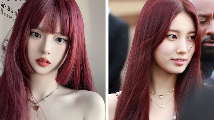 Màu tóc đỏ mận