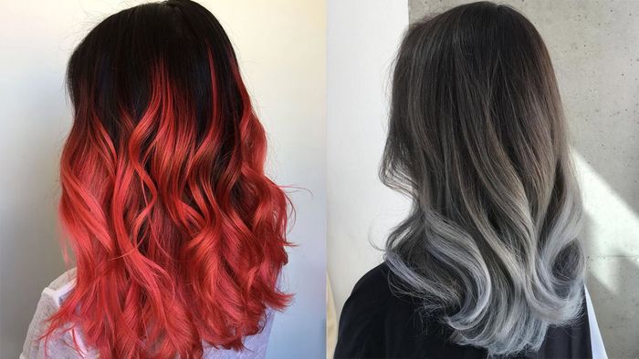 Tóc xoăn lơi ombre