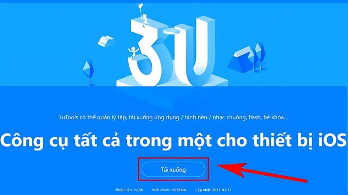 Hướng dẫn tải và cài đặt phần mềm 3uTools - Bước 1