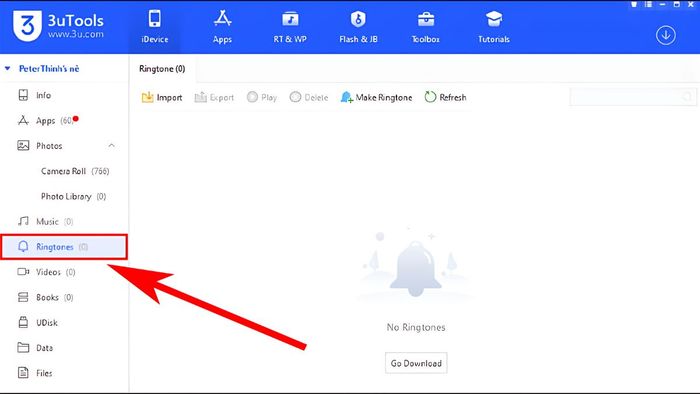 Cài đặt Nhạc Chuông bằng cách sử dụng 3uTools