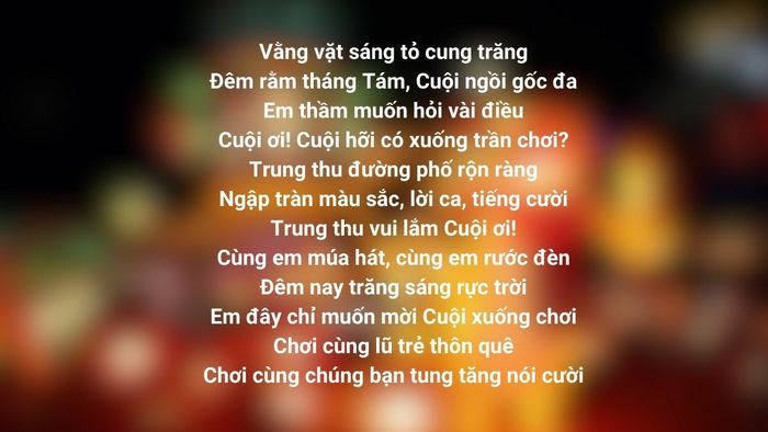 Thơ về Trung thu