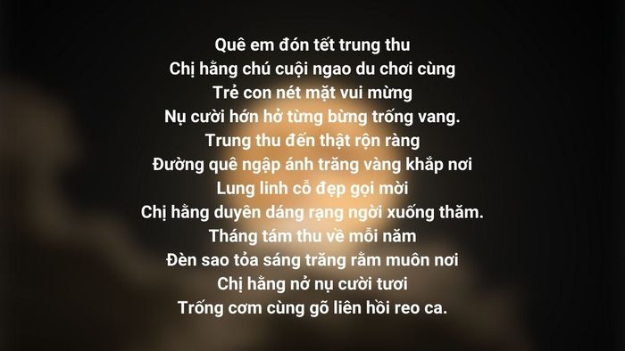 Bài thơ Trung thu gợi cảm xúc sâu lắng