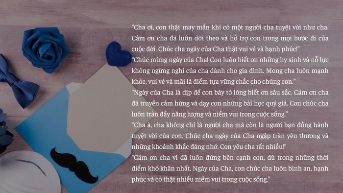 Những lời chúc ý nghĩa dành cho Cha