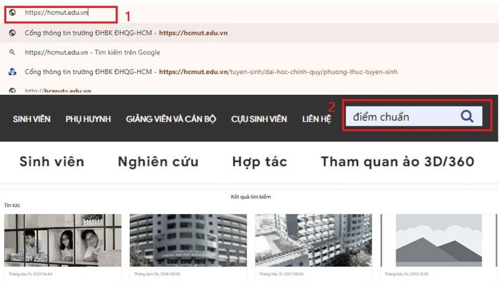 Cách tra cứu điểm chuẩn đại học trên website chính thức của các trường