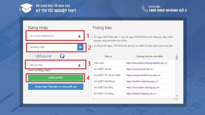 Hướng dẫn đăng ký xét tuyển đại học bước 1