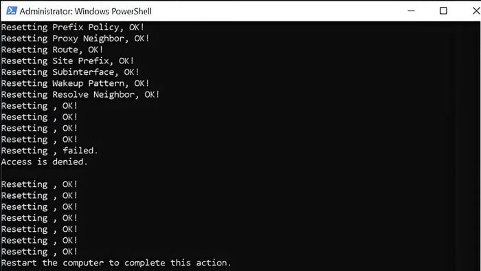 Khôi phục cấu hình TCP/IP để sửa lỗi kết nối wifi bị hạn chế – Bước 3