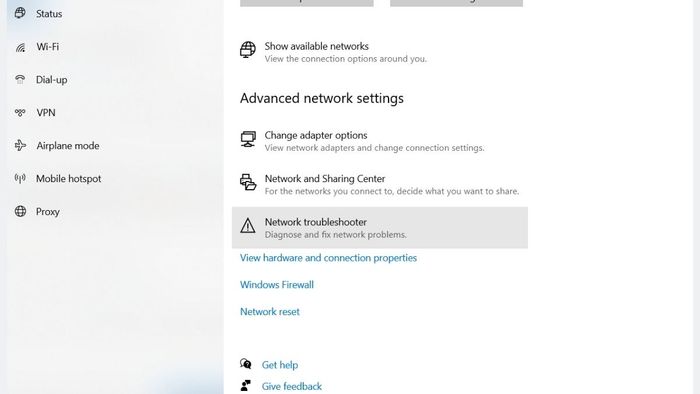 Chạy công cụ Khắc phục sự cố Adapter Mạng – Bước 3