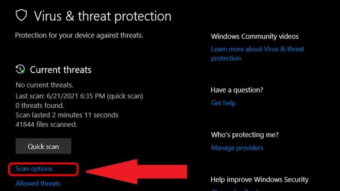 Quét virus để khắc phục lỗi kết nối wifi bị hạn chế – Bước 3