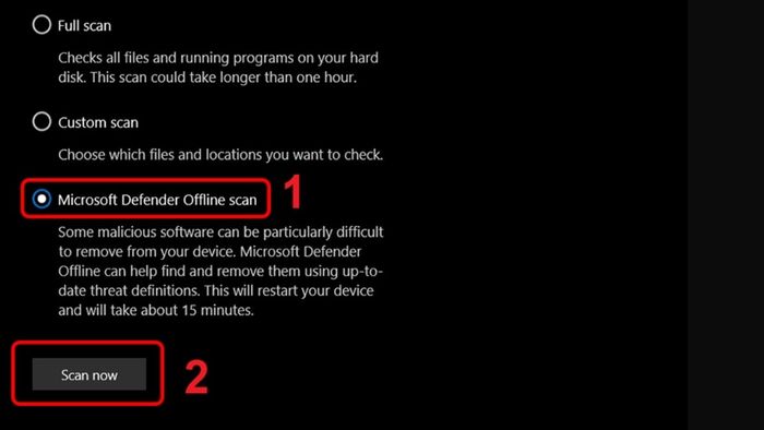 Quét virus để khắc phục lỗi kết nối wifi bị hạn chế – Bước 4