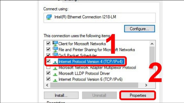 Khắc phục lỗi wifi laptop bị chấm than limited access qua cấu hình IP tĩnh bước 3