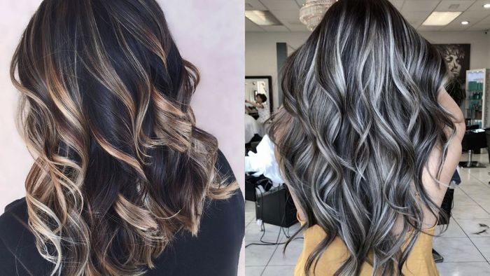 Tóc nâu đen với highlight phá cách, tạo nên vẻ đẹp ấn tượng và khác biệt