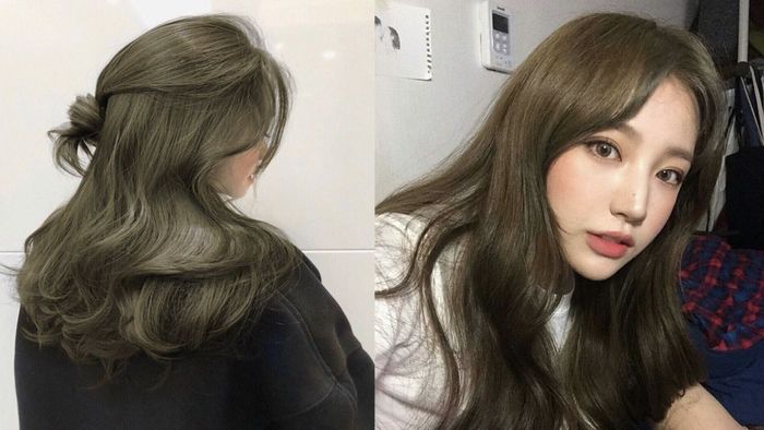 Nhuộm tóc nâu đen ánh rêu mang đến phong cách cá tính