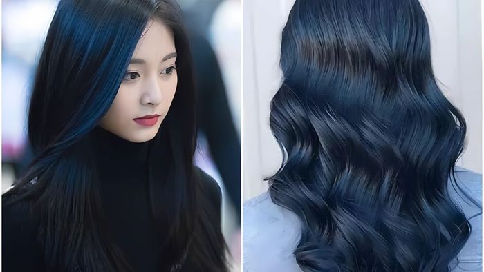 Màu tóc nâu đen ánh xanh vô cùng thu hút và đầy cá tính