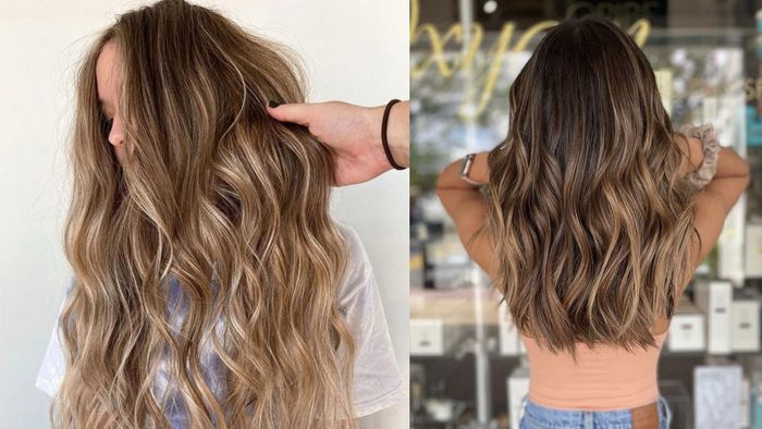 Màu nâu sáng highlight tạo nên những điểm nhấn thú vị trên tóc