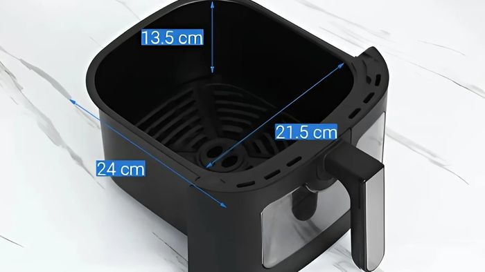 Nồi chiên không dầu Rapido 7L với dung tích lớn và tiện lợi