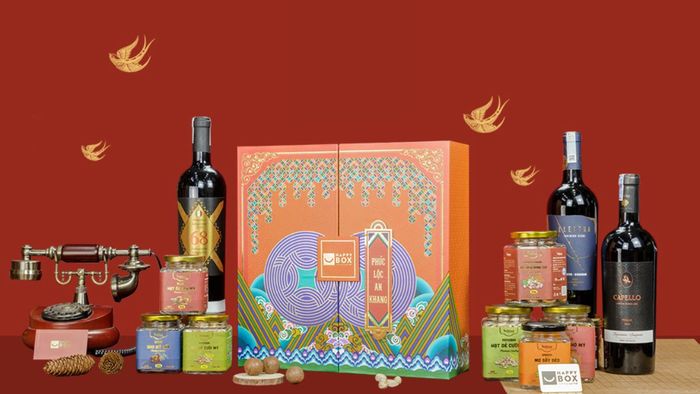 Giỏ quà Tết hiện đại, sang trọng dành cho bố mẹ