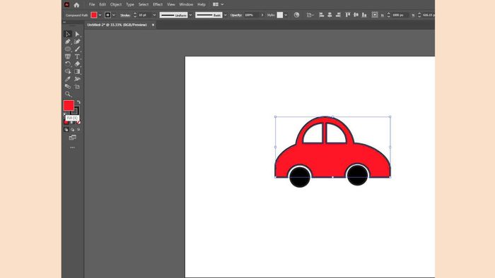 Cách vẽ xe ô tô trực tuyến với Adobe Illustrator - bước 5
