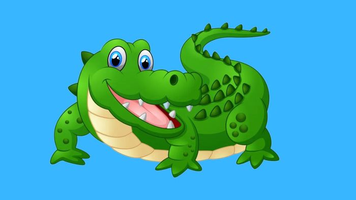 Hình vẽ cá sấu theo phong cách hoạt hình