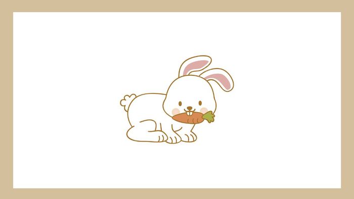 Vẽ con thỏ đang ngồi ăn cà rốt