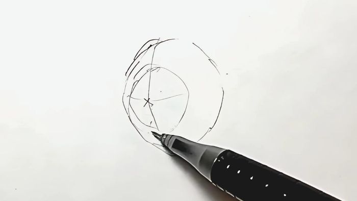Các bước vẽ hoa ly đơn giản - Bước 1