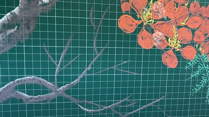 Cách vẽ cành hoa phượng đẹp bằng phấn