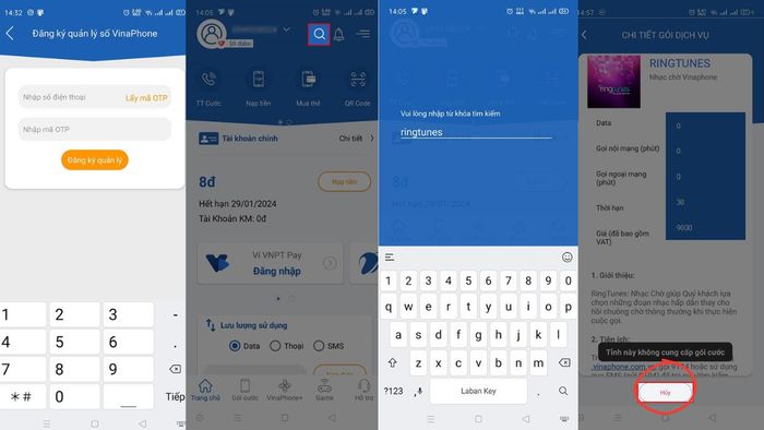 Cách tắt nhạc chờ VinaPhone thông qua My VNPT