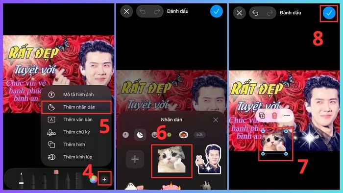 Cách chèn sticker vào ảnh trên iPhone dễ dàng