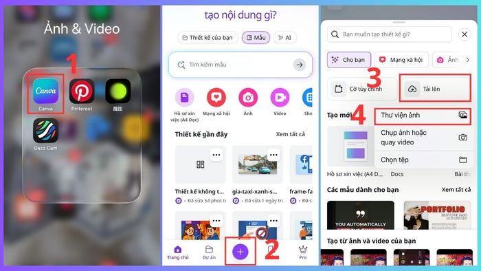Mở ứng dụng Canva trên iPhone