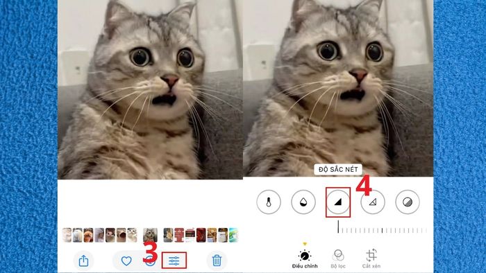 Điều chỉnh độ sắc nét của ảnh