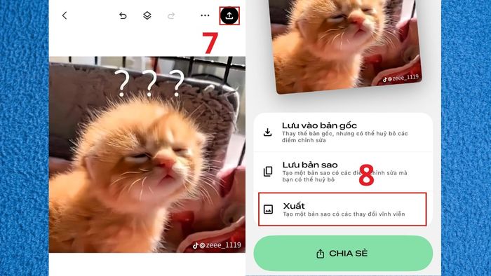 Lưu ảnh sau khi chỉnh sửa xong