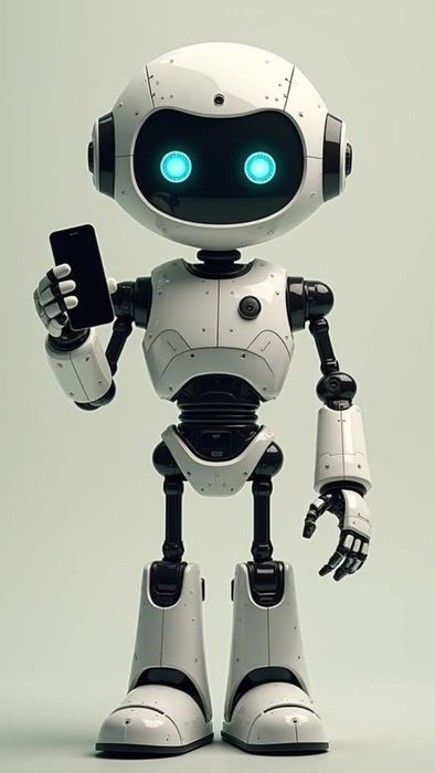 Hình nền robot phong cách tối giản