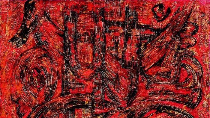 Tranh trừu tượng đầy mê hoặc.