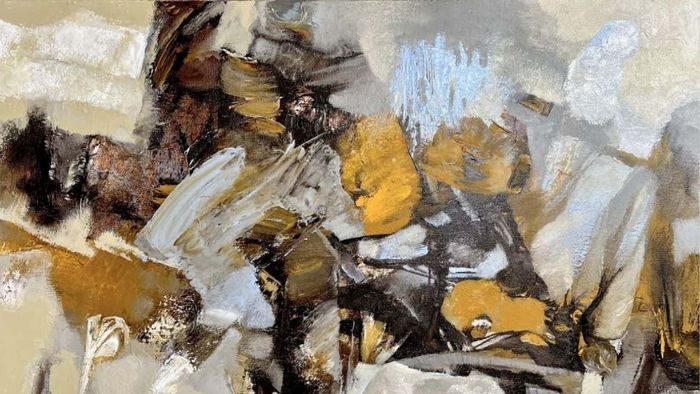 Tranh trừu tượng đầy sức sống.