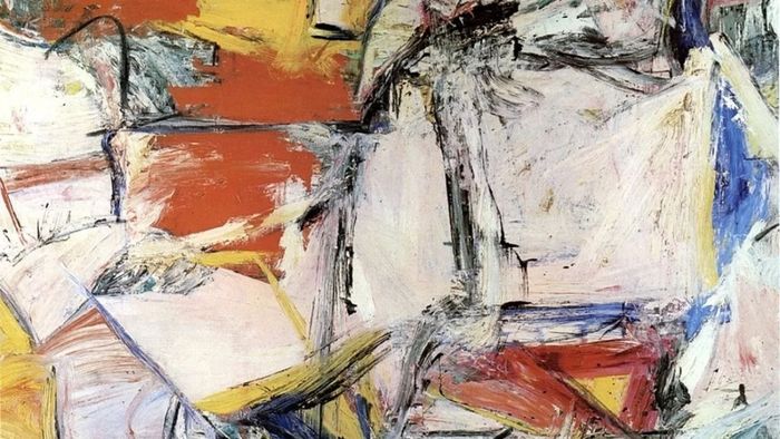 Tranh trừu tượng với phong cách phá cách.