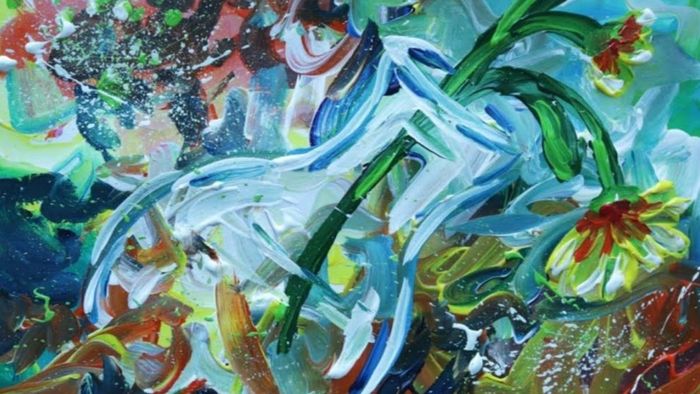 Tranh trừu tượng mang phong cách tối giản.