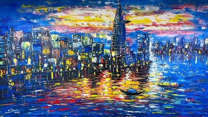 Tranh trừu tượng thể hiện cảm xúc sâu sắc.