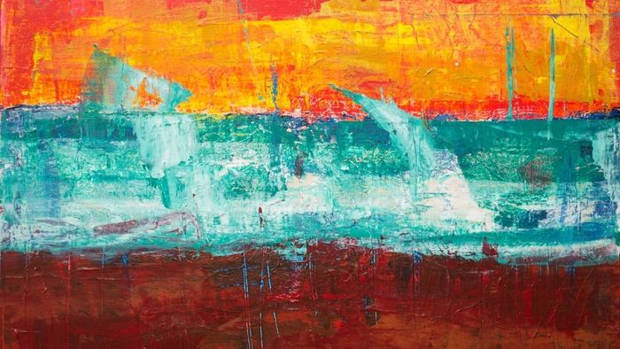 Tranh trừu tượng mang nét độc đáo riêng biệt.